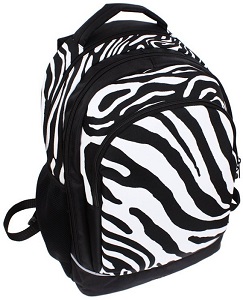 plecak dla dziewczyny z motywem zebry