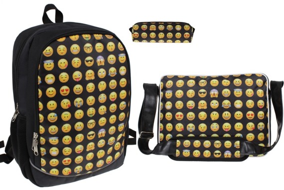 ZESTAW SZKOLNY EMOJI PLECAK TORBA PIÓRNIK EMOTKI