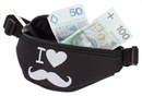 Saszetka nerka do pasa Wąsy na pasek biodrowa I love moustache