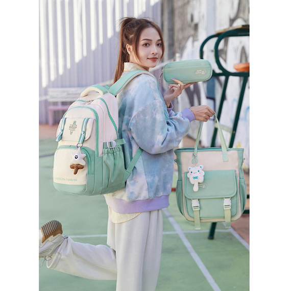 Plecak szkolny dla dziewczyny zestaw 3w1