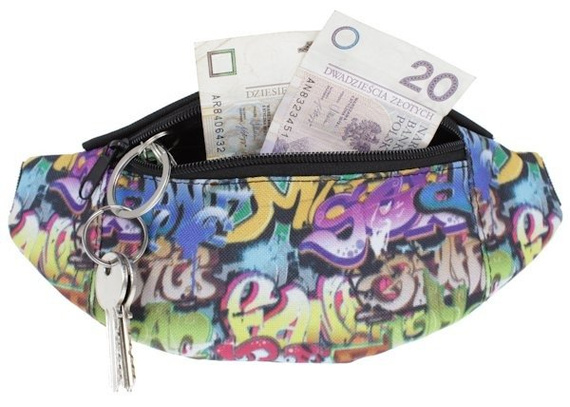 Saszetka biodrowa na pasek  graffiti dla dziecka 