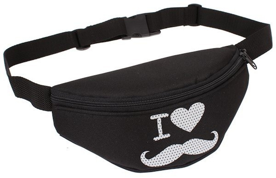 Saszetka na pasnerka do pasa Wąsy z nadukie I love moustache