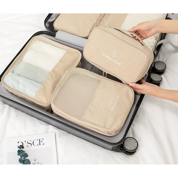 Beżowy organizer damski na bieliznę i biustonosze – podróżny