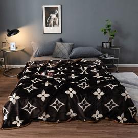  Gruby Koc Narzuta 180x200 cm Ciemnobrązowy