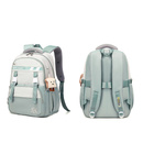 Miętowo-szary plecak dla uczennicy – funkcjonalność i styl w jednym!