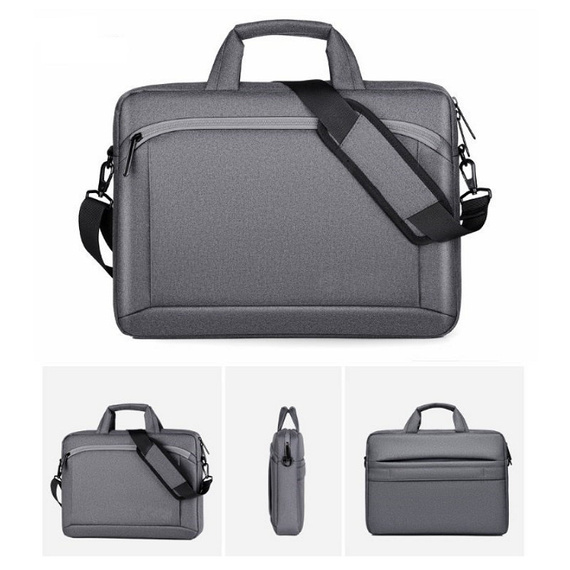 Torba na laptopa materiałowa ciemnoszara