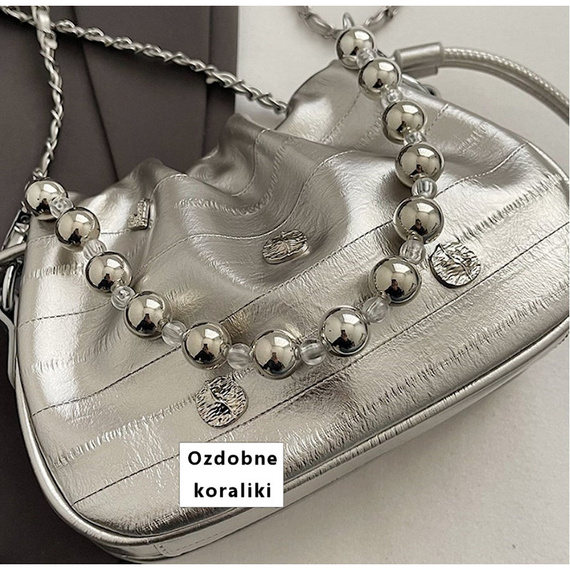 Czarna wieczorowa torebka damska typu worek