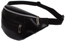 Saszetka na pas nerka czarna mocna biodrowa eko skóra