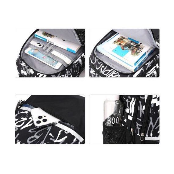 Duży czarny plecak dla chłopca