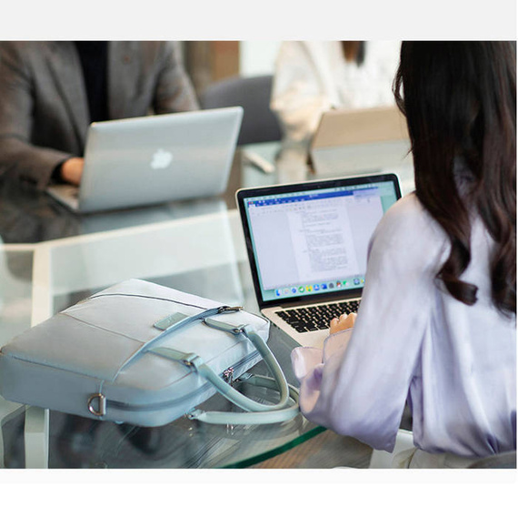 Torba na laptopa 15 6 damska szarobniebieska
