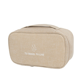 Beżowy organizer damski na bieliznę i biustonosze – podróżny