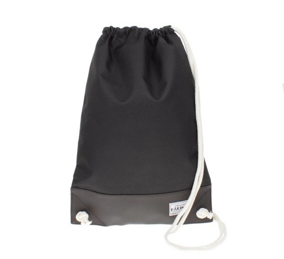 Plecak worek pojemny czarny z szarym spodem Pariso