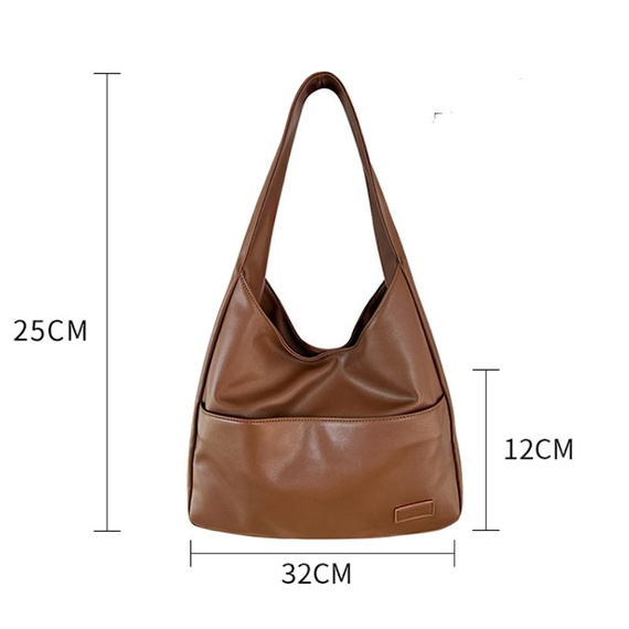 Pojemna brązowa torebka shopper