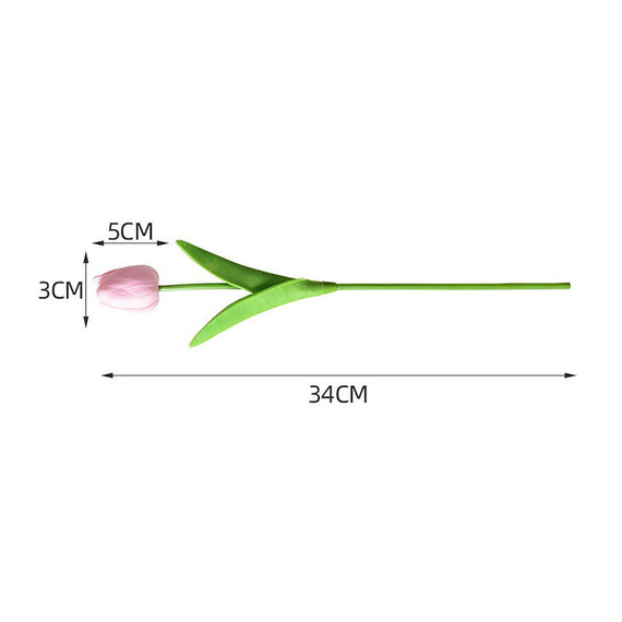 Sztuczny tulipan 34 cm biało-fioletowy