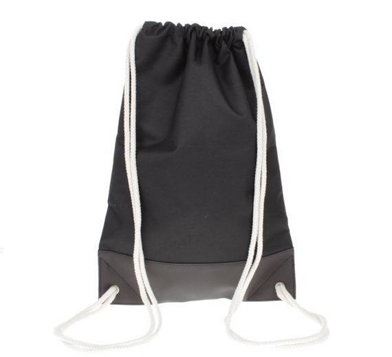 Plecak worek pojemny czarny z szarym spodem Pariso