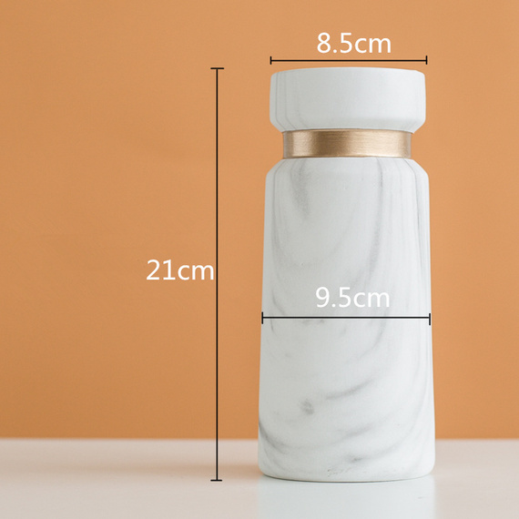 Wazon ceramiczny w stylu marmuru – elegancja i minimalizm