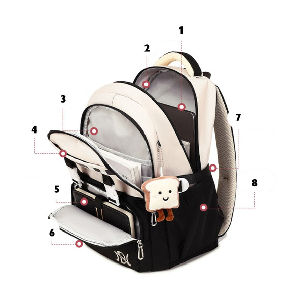 Czarno-szary plecak dla uczennicy – funkcjonalność i styl w jednym!