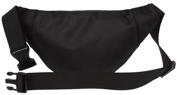 Saszetka na pas czarna dwie komory unisex
