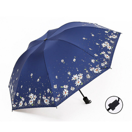 Duża kobieca parasolka z kwiatowym wzorem