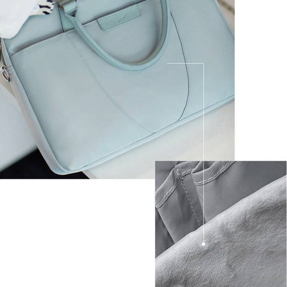 Torba na laptopa 15 6 damska szarobniebieska