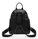 Czarny plecak damski z kieszeniami klasyk
