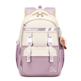 Plecak szkolny dwukomorowy czarno-biały