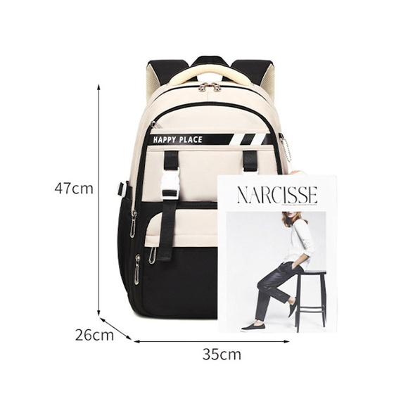 Miętowo-szary plecak dla uczennicy – funkcjonalność i styl w jednym!