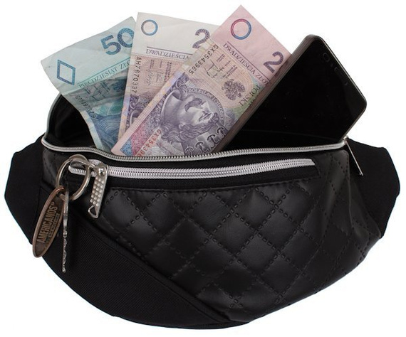 Saszetka na pas nerka damska do pasa pikowana pikówka