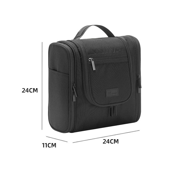 Czarna kosmetyczka wisząca z organizerem