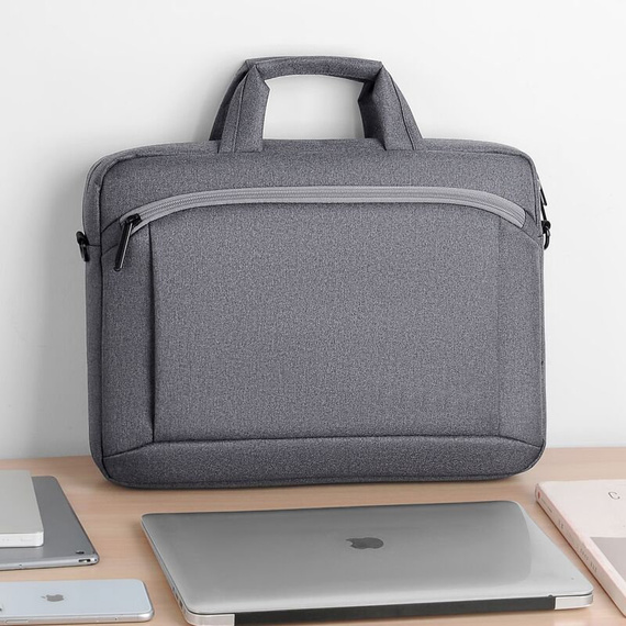 Torba na laptopa materiałowa ciemnoszara