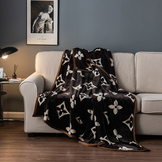 Gruby Koc Narzuta 180x200 cm Ciemnobrązowy