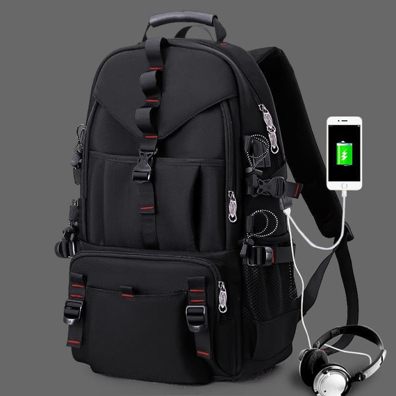 Plecak czarny sportowy i podróżny męski