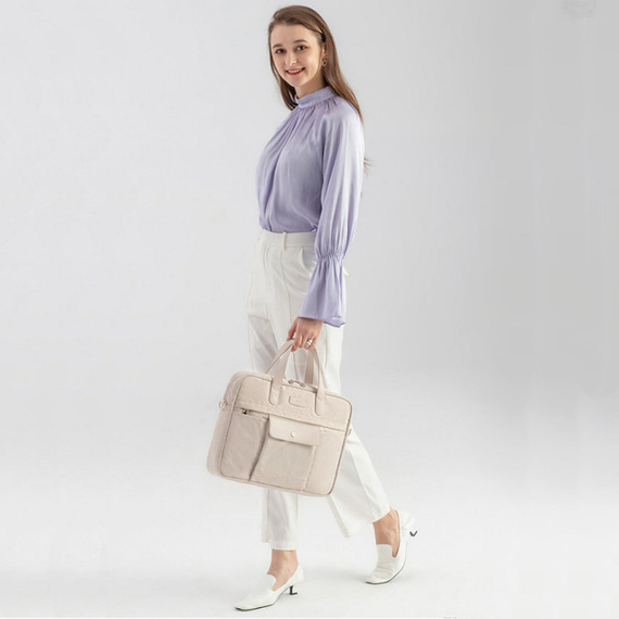 Damska Torba na Laptopa 15 6 cala Pastelowy Fiolet