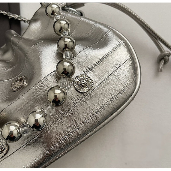 Czarna wieczorowa torebka damska typu worek