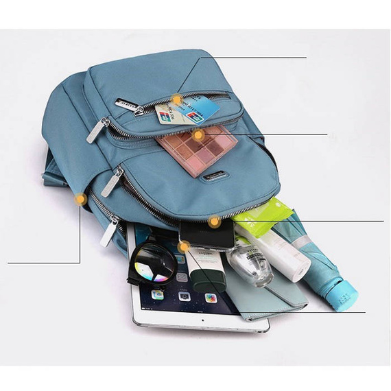 Plecak damski dwukomorowy czarny