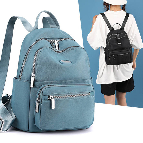 Plecak damski dwukomorowy czarny