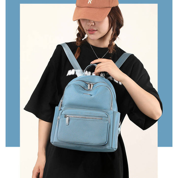 Plecak damski dwukomorowy czarny