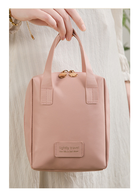 Kosmetyczka damska różowa z przegródkami