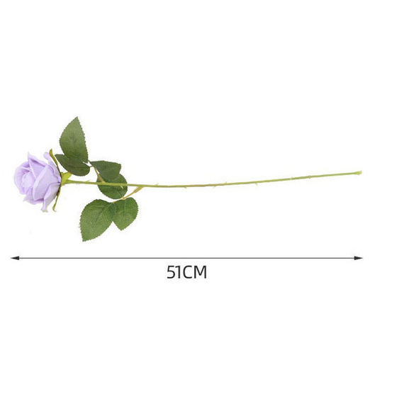 Sztuczna róża 15 cm ciemnoróżowa