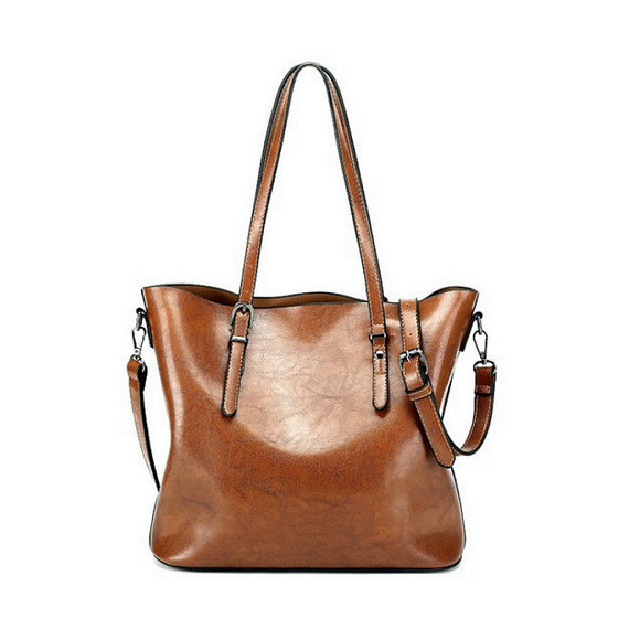 Brązowa torebka shopper 