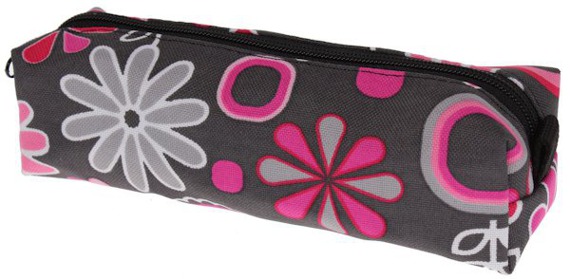 Plecak szkolny dla dziewczyny w kwiaty czarno-różowy 